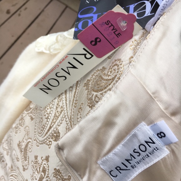 NWT Lawrence Kurtz gold-cream elegant maxi skirt - Picture 5 of 5